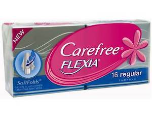 CAREFREE FLEXIA TAMPONS REGULAR 16PK