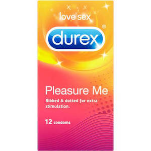 DUREX CONDOMS PLEASURE ME 12 PACK