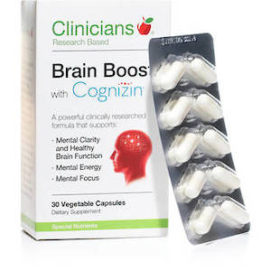 CLINICIANS BRAIN BOOST WITH COGNIZIN 30 Caps
