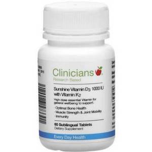 CLINICIANS SUNSHINE VITAMIN D3 60 TABLETS