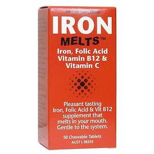 IRON MELTS CHEWABLE TABLETS 50 TABLETS