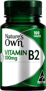 Natures Own: NATURE'S OWN Vitamin B2 100mg - 100 TABLETS