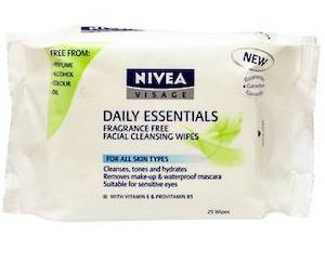 Nivea: NIVEA VISAGE FRG.FREE FACIAL CLEANSING WIPES 25PCS