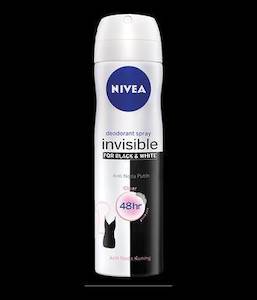NIVEA INVISIBLE BLACK & WHITE CLR DEODORANT SPRAY