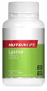 NUTRA-LIFE LYSINE 1200MG TABLETS 60'S