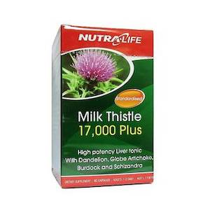 NUTRA-LIFE MILK THISTLE 17000 PLUS 60 CAPSULES
