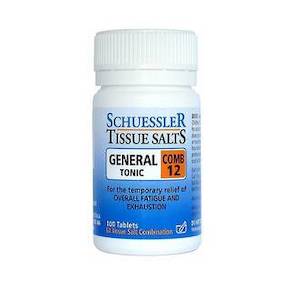 SCHUESSLER TISSUE SALTS GENERAL TONIC COMB 12