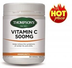 Thompsons: THOMPSON'S VITAMIN C 500MG CHEWABLE 200 TABLETS