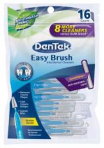 Dental: DenTek Easy Brush Wide Mint Interdental Cleaners