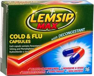 Limsip: Lemsip Max Cold & Flu With Decongestant Capsules 16