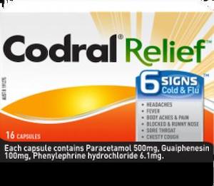 Codral: Codral Relief 6 Signs of Cold & Flu Capsules 16