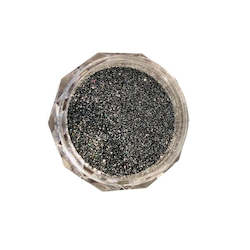 Glitters Chrome: Nail Art Glitter - Silver/Black