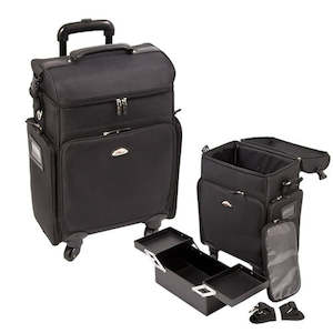Cases: BLACK CANVAS ROLLING MAKEUP CASE