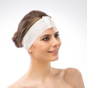 Disposables: Disposables Stretch nonwoven headband with Velcro white 100PCS