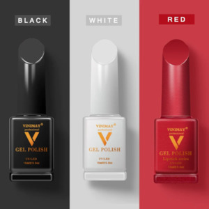 Vinimay: Vinimay Gel Polish Trio - Black, Red and White