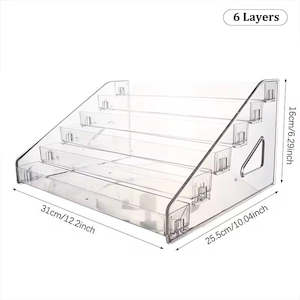 6 Shelf Clear Polish Stand