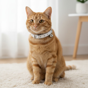 1 Cat Collars: Holographic Cat Collar with Safety - White