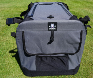 Ruff N Tuff Foldable Canvas Dog Crate - Grey S-4XL