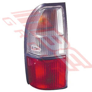 Parts To Suit Toyota Prado 1996: 8136098-3 - REAR LAMP - L/H - CLEAR/RED - TO SUIT - TOYOTA PRADO J95 F/L 2000-