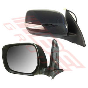 Parts To Suit Toyota Prado 2009: 8136216-01 - DOOR MIRROR - L/H - ELECTRIC - BLACK - W/LED - TO SUIT - TOYOTA PRADO KZJ150 2009-