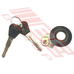 2574061-74 - DOOR LOCK - WITH KEY - R/H - BLK TRIM - TO SUIT - FORD LASER BG SDN-H/B 1990-94
