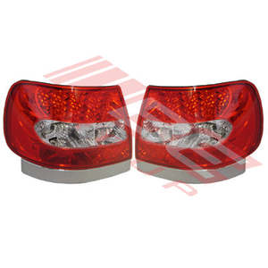 Parts To Suit Audi A4 1995 2000: 0018098-95PG - REAR LAMP - SET - L&R - RED/CLEAR - LED STYLE TO SUIT - AUDI A4 1995-