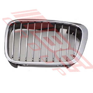 Parts To Suit Bmw 3 Series 1998 2001: 0061099-3 - GRILLE - L/H - CHRM/CHRM - W/FRAME - CERTIFIED - TO SUIT - BMW 3'S E46 1998-2001