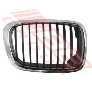 Parts To Suit Bmw 3 Series 1998 2001: 0061099-2 - GRILLE - R/H - CHRM/BLACK - W/FRAME - TO SUIT - BMW 3'S E46 1998-2001