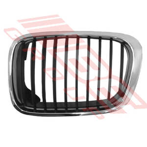 Parts To Suit Bmw 3 Series 1998 2001: 0061099-1 - GRILLE - L/H - CHRM/BLACK - W/FRAME - TO SUIT - BMW 3'S E46 1998-2001