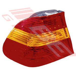 0061098-81G - REAR LAMP - L/H - RED/AMBER/RED - TO SUIT - BMW 3'S E46 4D 2001-