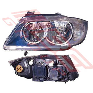 0062094-1G - HEADLAMP - L/H - ELECTRIC - BLACK - TO SUIT - BMW 3'S E90 2005- 4DR