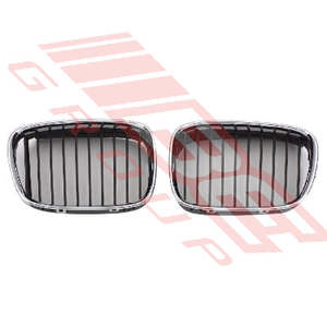 0065099-1 - GRILLE - L/H - CHROME/BLACK - TO SUIT - BMW 5'S E39 1996-2000