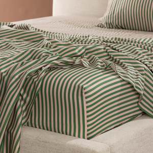 Bed Sheets: Marlo Mia Stripe Fitted Sheet