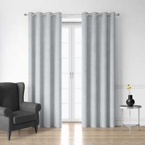 Style Co. Luma Block Out Eyelet Curtain Pair Silver