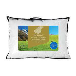 Pillows: Woolrest 70/30 Washable NZ Wool Blend Pillow