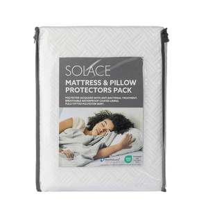 Solace Anti-bacterial Mattress & Pillow Protectors Pack