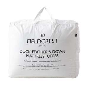 Mattress Toppers: Fieldcrest Duck Feather & Down Dual Layer Mattress Topper