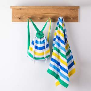 Seaside Supplies Kids Backpack with beach towel Bold Stripe
