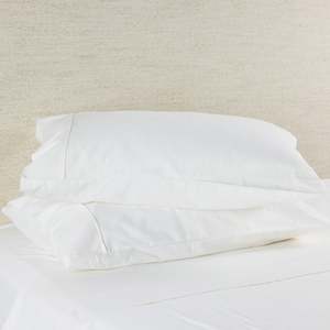 Hush Plain White Flannelette Pillowcase Pair