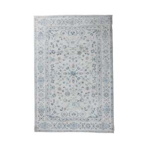 Design Republique Lexi Floral Border Rug Silver 120 x 180cm
