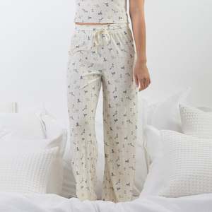 Marlo Pointelle Print Ivory Pyjama Pants