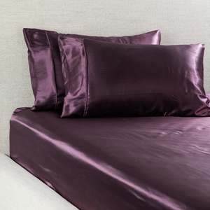 Hometones Sadie Satin Fitted Sheet & Pillowcase/s