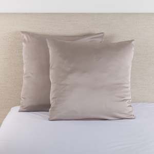 Hometones Satin Euro Pillowcase Pair Silver