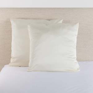 Hometones Satin Euro Pillowcase Pair Cream