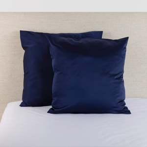 Hometones Satin Euro Pillowcase Pair Midnight