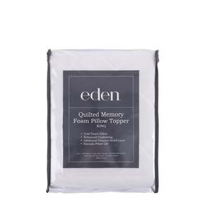 Eden Quilted Memory Foam Pillow Topper King
