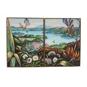 Design Plus Kiwiana Mahurangi Harbour Set of 2 Wall Art