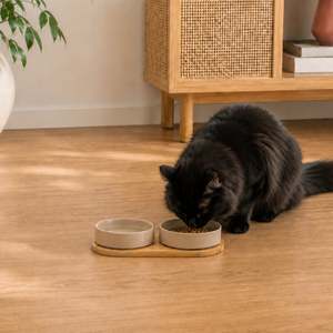 bb&b Pet Small Bamboo Pet Bowl Holder