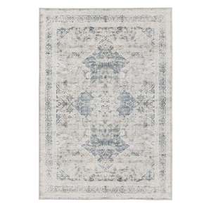 Design Republique Vali Border Chenille Rug Silver 200 x 300cm