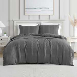 Solace Henley Textured Duvet Cover Set